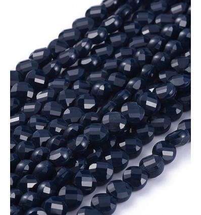 6x4mm - Chapelet perle en verre plate