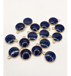 Pendentif médaille avec de l'émail à paillette