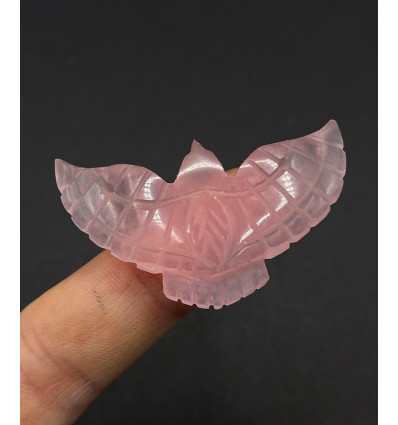 Onyx rose pâle - Aigle moyen en pierre