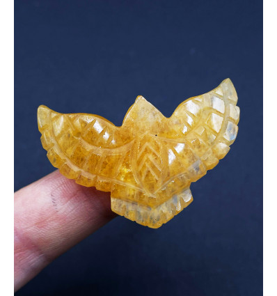 Jade jaune - Aigle moyen en pierre