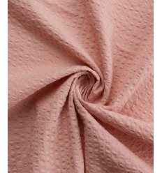 Seersucker uni vieux rose