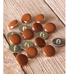 15mm - Bouton Chic Caramel
