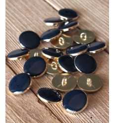20mm - Bouton Chic Bleu Marine