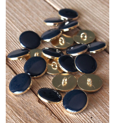 20mm - Bouton Chic Bleu Marine