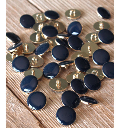 15mm - Bouton Chic Bleu Marine