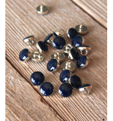 10mm - Bouton Chic Noir et Doré