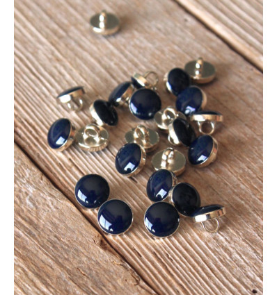 10mm - Bouton Chic Noir et Doré