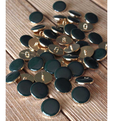 20mm - Bouton Chic Vert Sapin