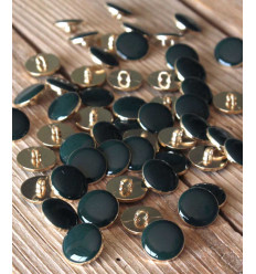 15mm - Bouton Chic Vert Sapin