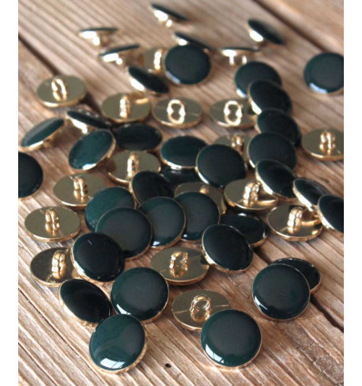 15mm - Bouton Chic Vert Sapin