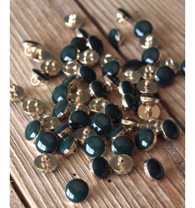 10mm - Bouton Chic Vert Sapin