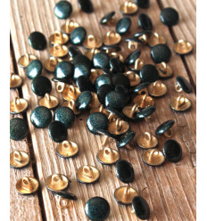 10mm - Bouton Shiny Vert Sapin