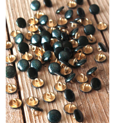 10mm - Bouton Shiny Vert Sapin