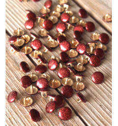 10mm - Bouton Shiny Terracotta