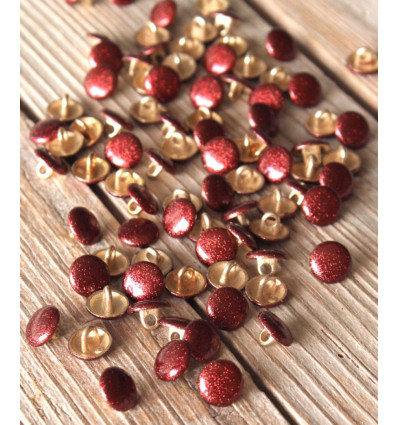 10mm - Bouton Shiny Terracotta