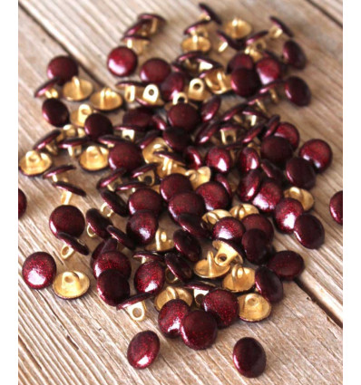 10mm - Bouton Shiny Bordeaux
