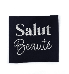 Salut beauté - Étiquette tissée à coudre