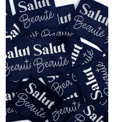 Salut beauté - Étiquette tissée à coudre