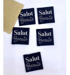 Salut beauté - Étiquette tissée à coudre