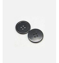 13mm - Bouton noir classique 4 trous