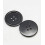 20mm - Bouton noir classique 4 trous