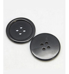 20mm - Bouton noir classique 4 trous