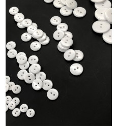 25mm - Bouton blanc classique 2 trous