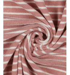 Velours éponge rayé