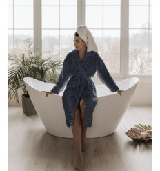 Velours éponge rayé