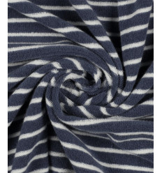 Velours éponge rayé