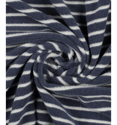 Velours éponge rayé