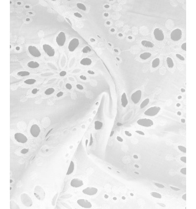 Broderie anglaise blanche