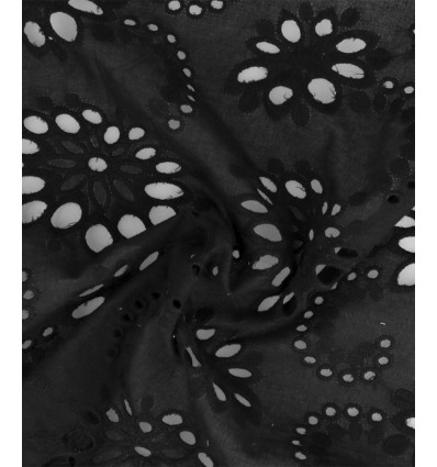 Broderie anglaise noir