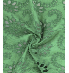 Broderie anglaise vert nil