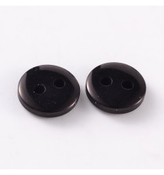 12mm - Bouton noir classique 2 trous
