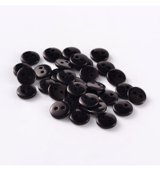 12mm - Bouton noir classique 2 trous