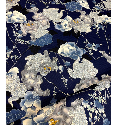 Tissu japonais - Dragon