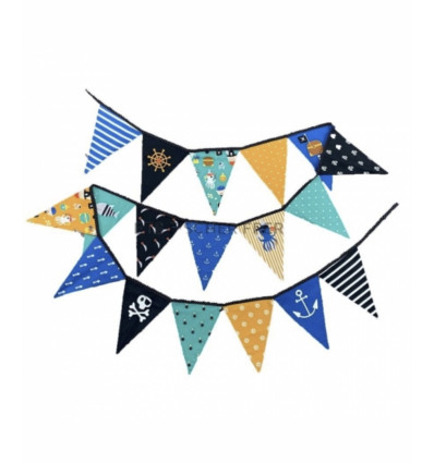 Panneau pour enfant - guirlande fanions pirate