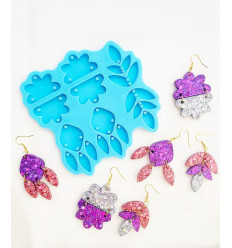 Moule boucles d'oreilles pour résine