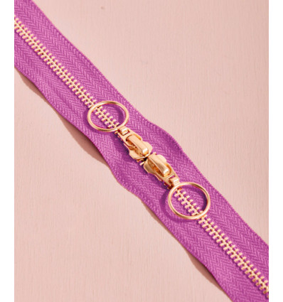 40cm - Zip Double Curseur Gold