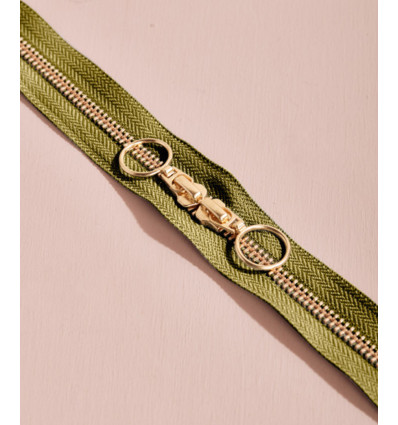40cm - Zip Double Curseur Gold