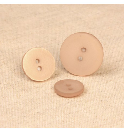 15mm - Bouton 2 trous satiné
