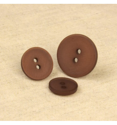 15mm - Bouton 2 trous satiné