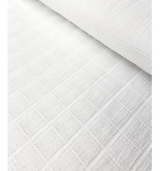 Coton structuré à carreaux