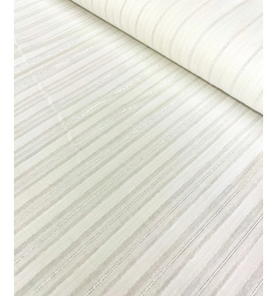 Voile de coton rayé lurex