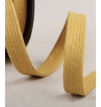 Lacet tresse tubulaire plate métallisée