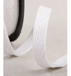 Lacet tresse tubulaire plate métallisée