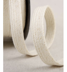 Lacet tresse tubulaire plate métallisée