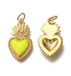 Pendentif coeur ex-voto avec émaillage