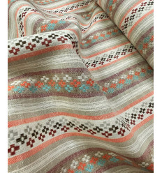 Coton lin brodé et ajouré